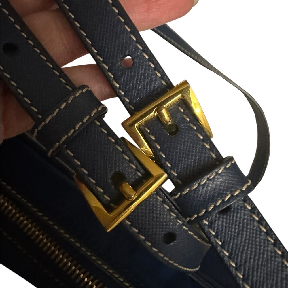 Prada Front Pocket Camera Bag Tessuto Small Dark Blue Authentic GUC - Picture 12 of 15